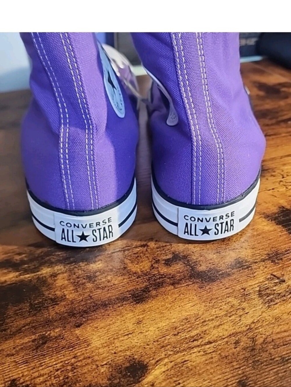 Converse Purple High Top Canvas Sneakers Size 10 In Men And Size 12 In Women. FP - Picture 7 of 8